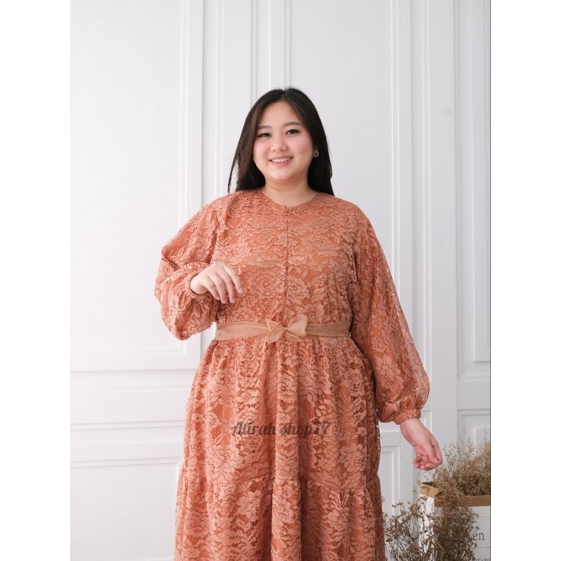 gamis abaya brokat jumbo Ld140cm