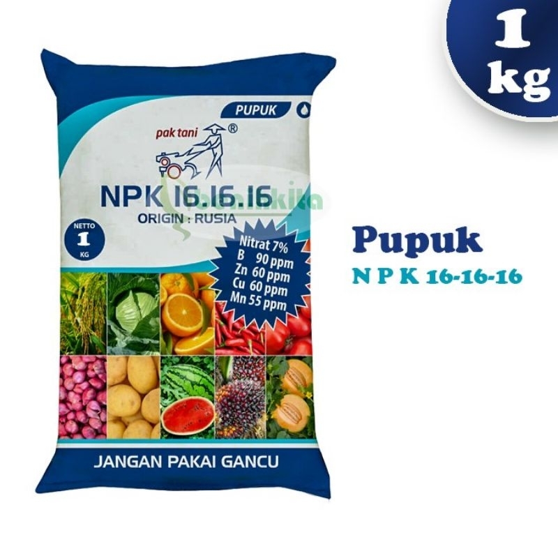 Pupuk NPK Pak Tani 16-16-16 Biru