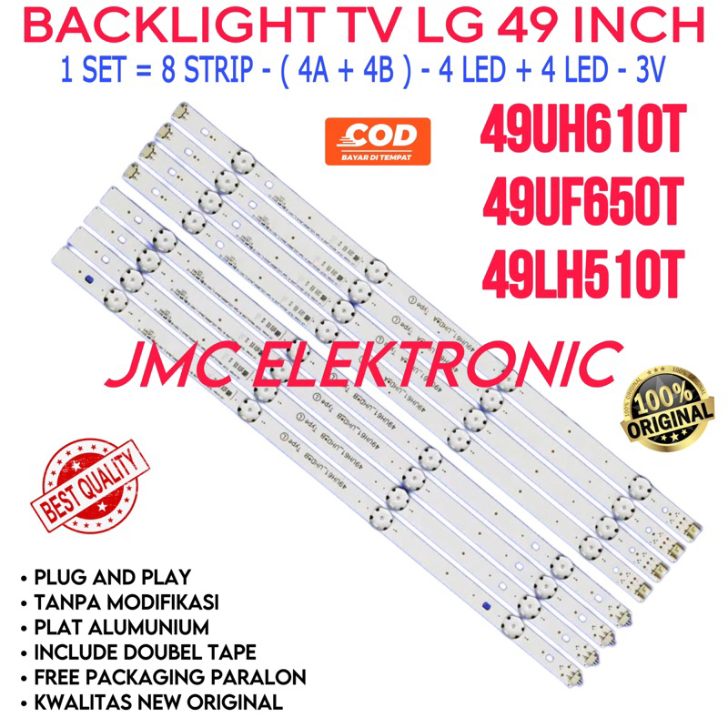 BACKLIGHT TV LG 49LH510T 49UH610T 49LJ510T 49LH510 49LH610 49LJ510 49LH 49LJ 510 LAMPU BL 49 INCH INC 49LH 49UH 49IN