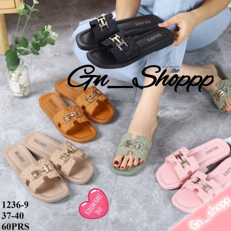 Sandal Wanita Import Jelly Terbaru Pin H Balance 1236-9