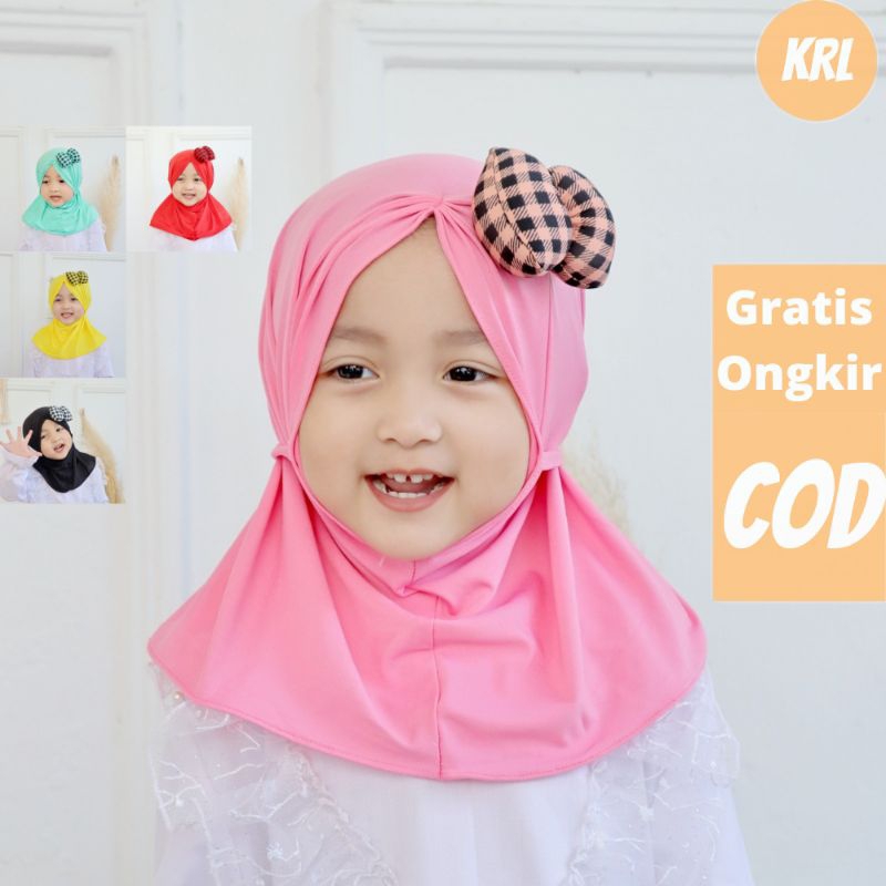 HIJAB BAYI MINIE KOTAK / HIJAB BAYI LUCU / HIJAB BAYI MURAH / HIJAB ANAK / KERUDUNG ANAK