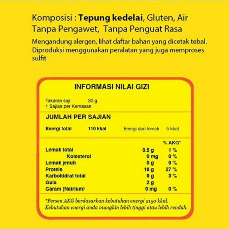 Proteina irisan 40 gram Proteina potongan 30 gram Protein nabati Daging nabati Vegan meat Proteina kemasan kecil