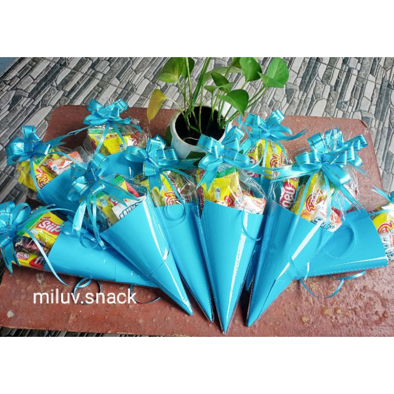 

Snack Ulang Tahun Cone BIRU Murah || Hampers Bingkisan Lebaran