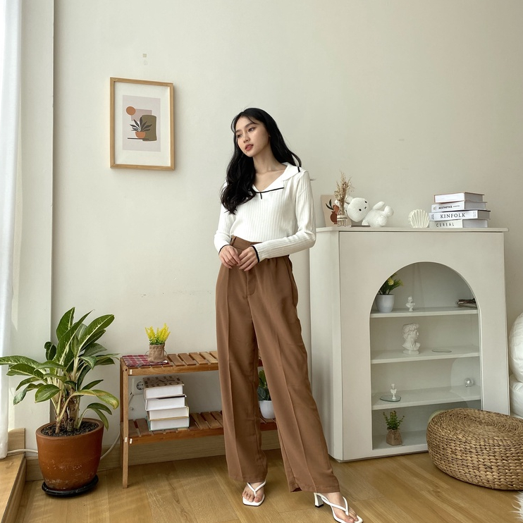 Harmony Pants - Celana Panjang Wanita Korea - Casual / Formal Pants