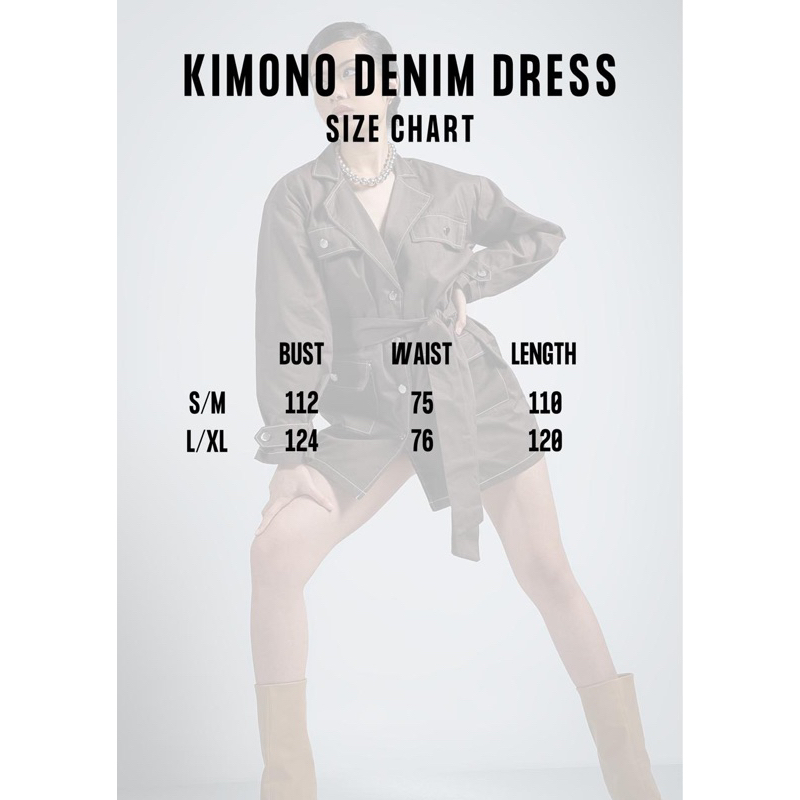 HerPalais Kimono Denim Dress