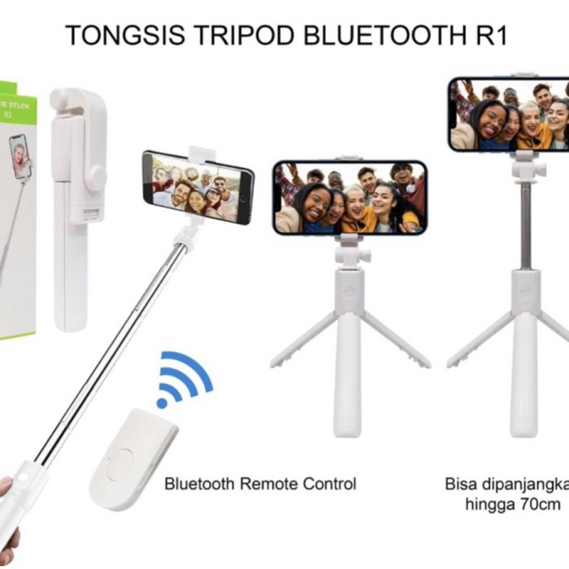 Tongsis bluetooth selfie stick Tripod R1