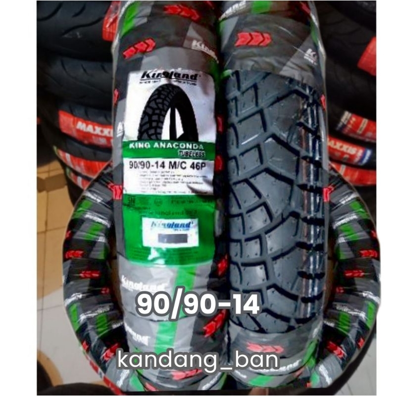 BAN TUBLES MATIC KINGLAND KING ANACONDA 90/90-14 BAN BARU ORIGINAL FREE PENTIL