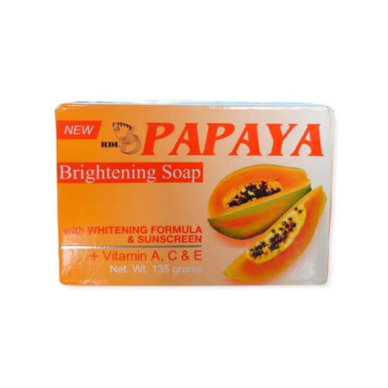 RDL PAPAYA SOAP 135 GRAM BRIGHTENING / SABUN CUCI MUKA PAPAYA RDL