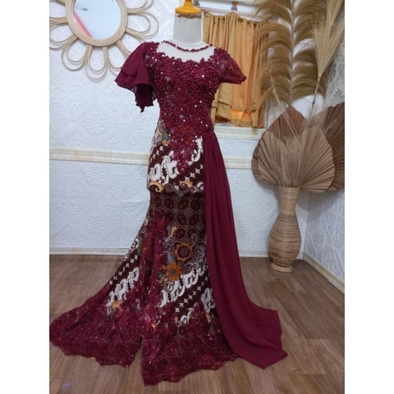 batik dress streach/gaun penyanyi/gaun singer