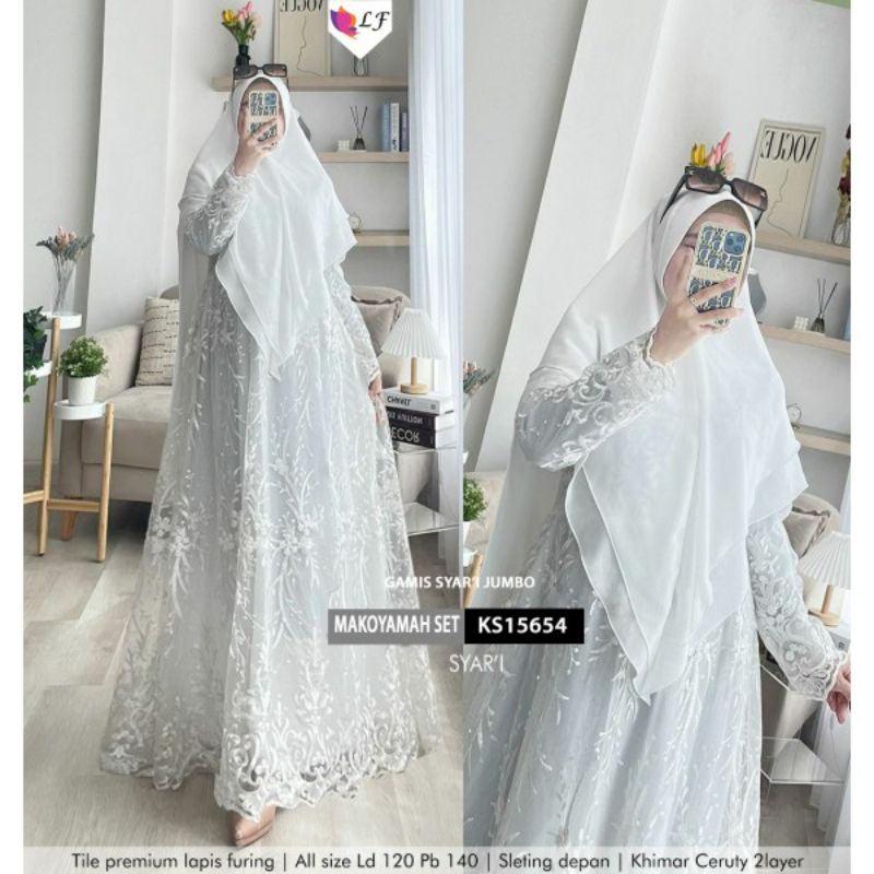 Baju muslim syar'i makoyamah/baju muslim/gamis syar'i/baju gamis solo/dress muslim