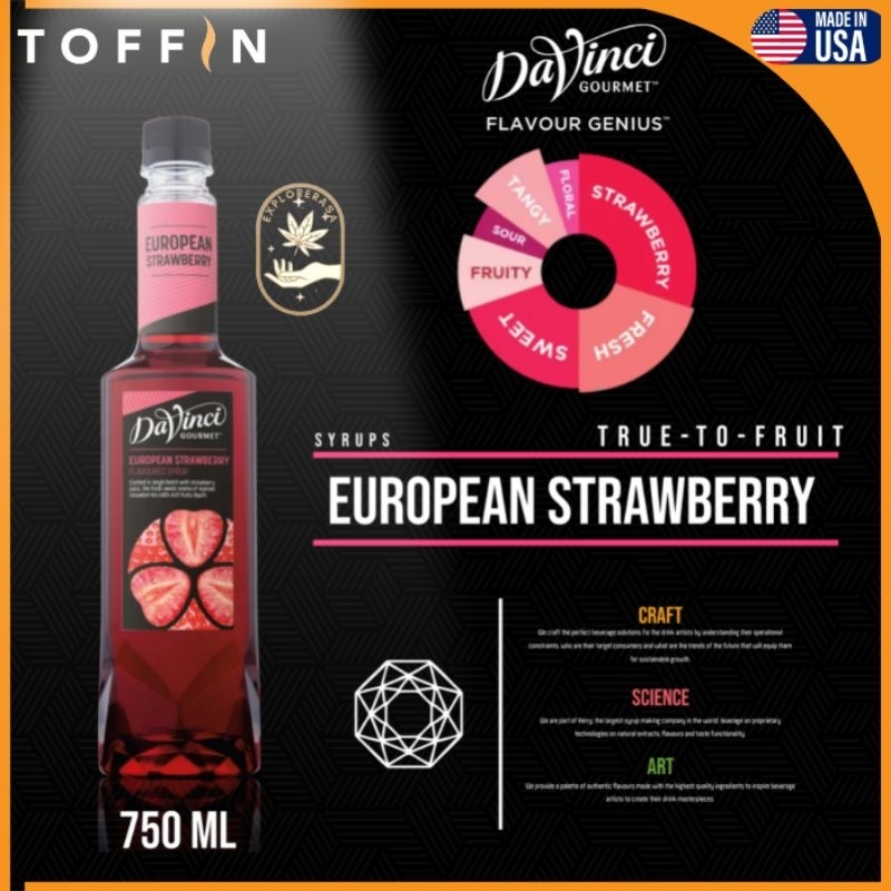 

Davinci syrup rasa Strawberry 750ml