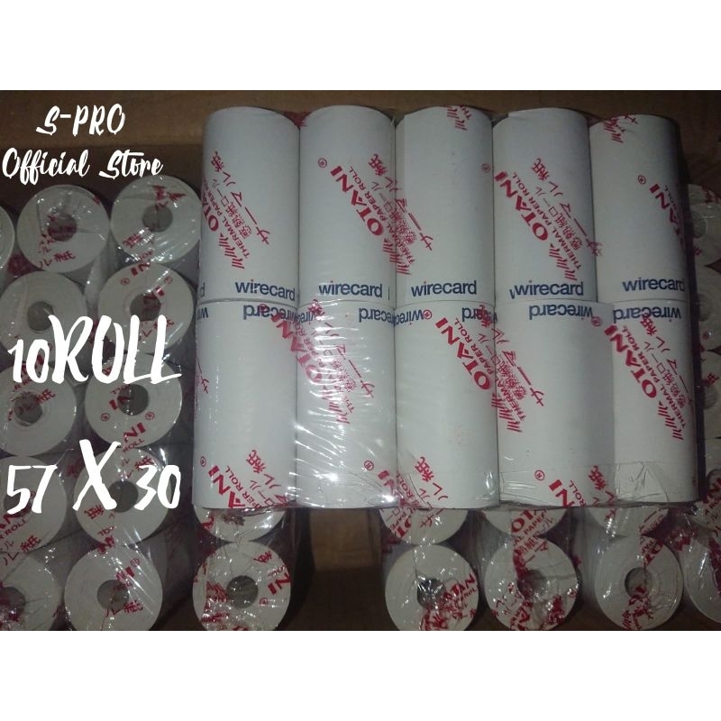 10 ROLL KERTAS STRUK BNI THERMAL PAPER MINI PRINTER BLUETOOTH 58MM