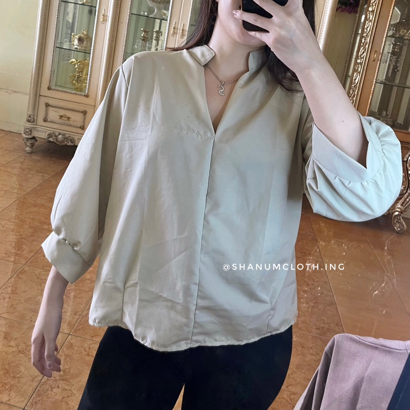 blouse viena import lengan balon