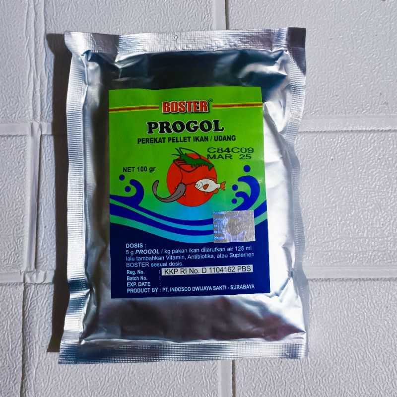 Progol boster progol perekat pelet ikan dan udang tambak