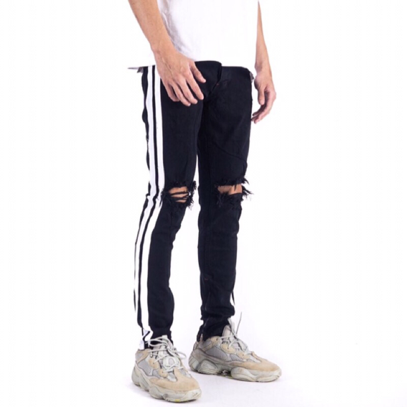 HAM Jeansku Denim it up M1 Black Dual Stripe