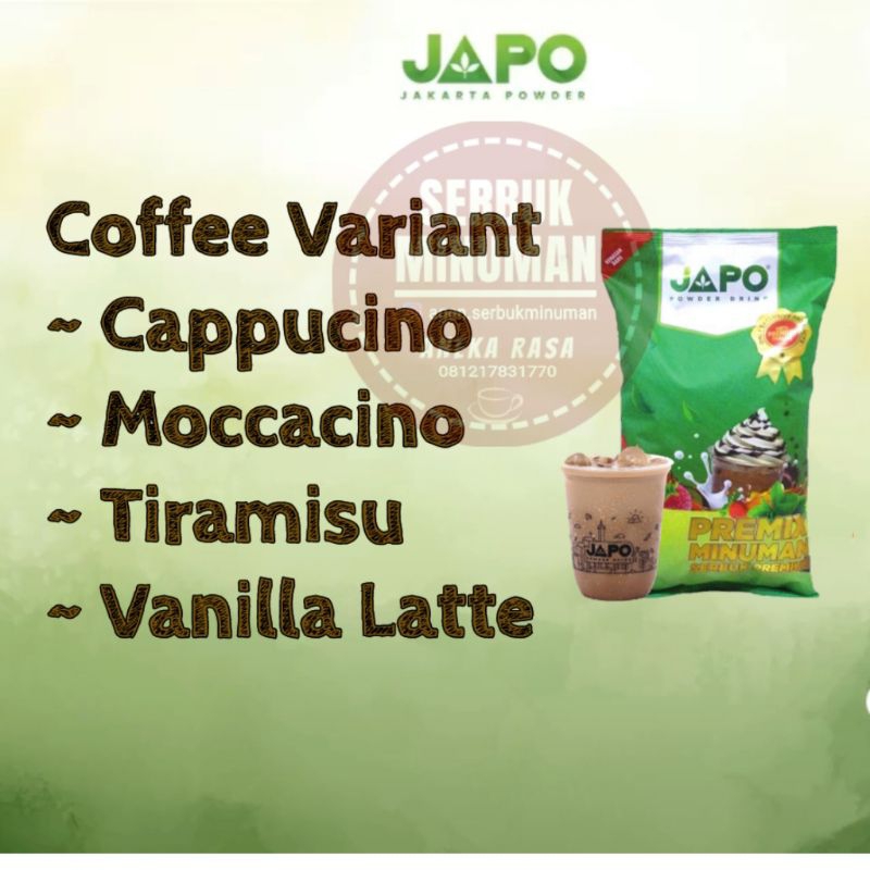 

VARIAN COFFE JAPO-1kg. serbukminuman/bubukminuman