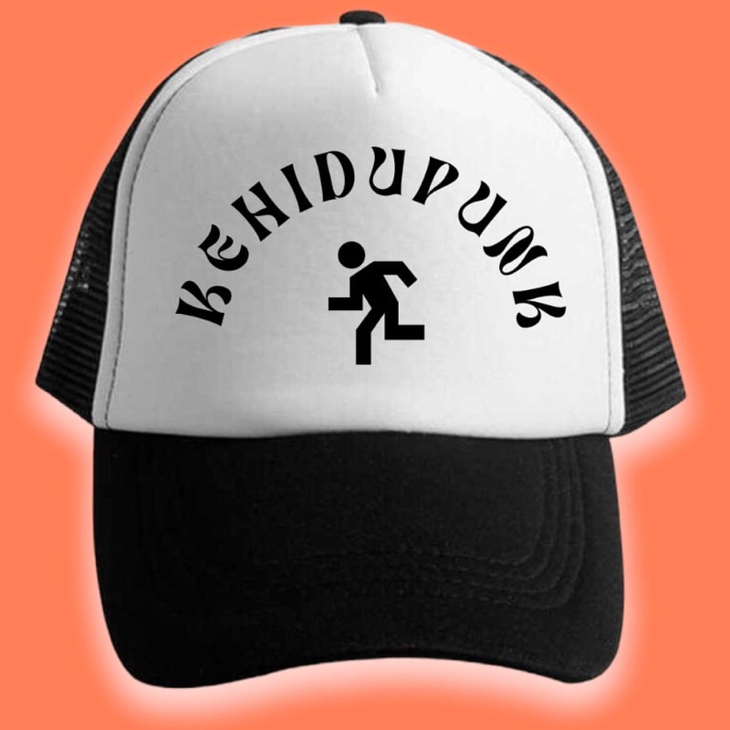 TRUCKER HAT Kehidupunk Underground Two-Step | TOPI JARING Hitam Kehidupunk