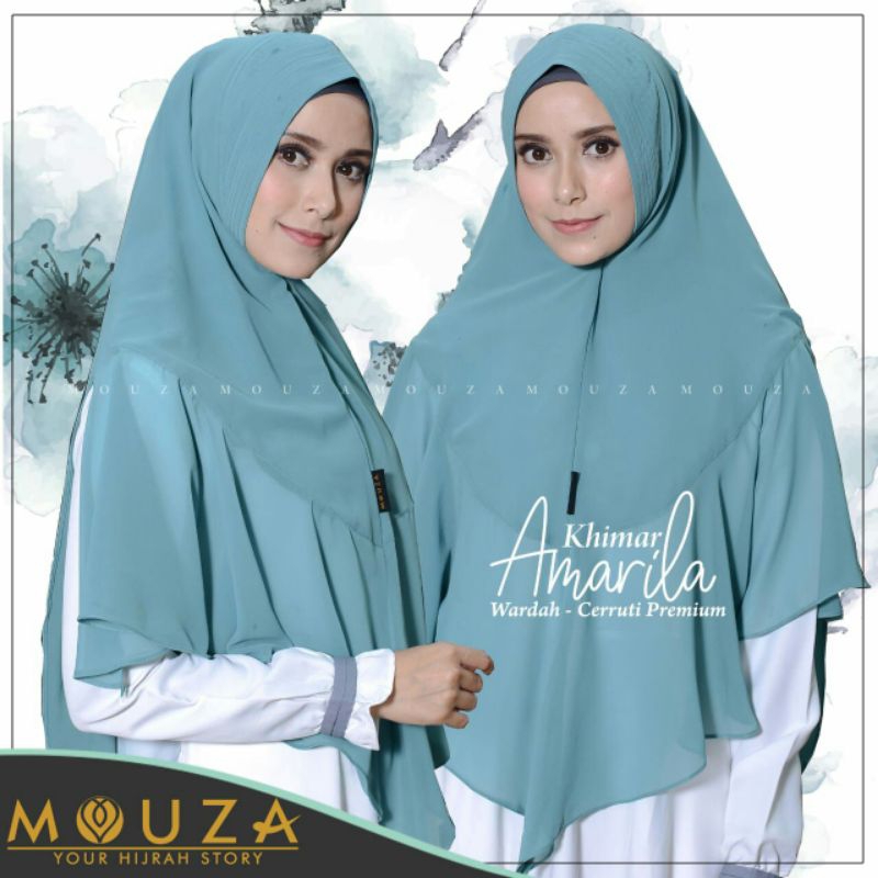 Mouza Khimar Amarila Hijab Instan Ceruty Pet Antem Tipis