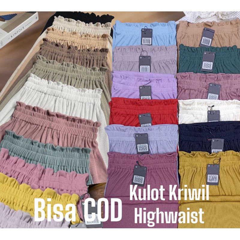 [COD] kulot CURLY knit kriwil HIGH waist + kulot Tebal fit jumbo-super premium