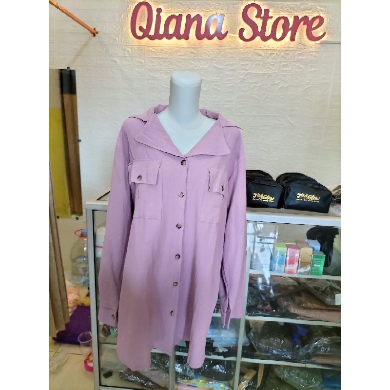 tunik linen wanita