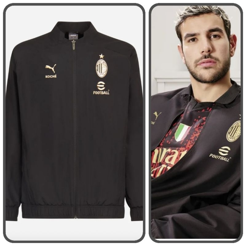 Jaket Milan terbaru edisi emas jersey 4th (ready 2XL)