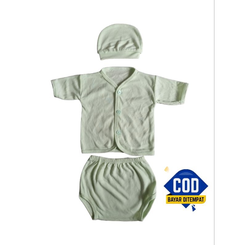 baju bayi set / isi baju /topi / celana / baju bayi set 3 warna