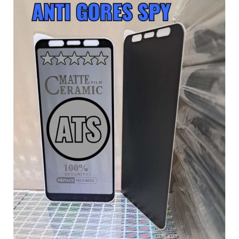 Anti Gores Spy Asus Zenfone Max Pro M2 / Asus Zenfone Max Pro M1 / Pelindung Layar Handphone Depan / Tipe Pengaman Layar Depan Asus Zenfone Max Pro M1 M2 / Asus Zenfone Max Pro M1 / Asus Zenfone Max Pro M2 Matte Film Ceramic Privacy Anti Spy