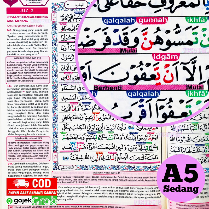 ALQURAN WAQAF IBTIDA LATIN DAN TERJEMAHAN BELAJAR TAJWID WARNA AL QURAN WAQAF DAN IBTIDA BELAJAR