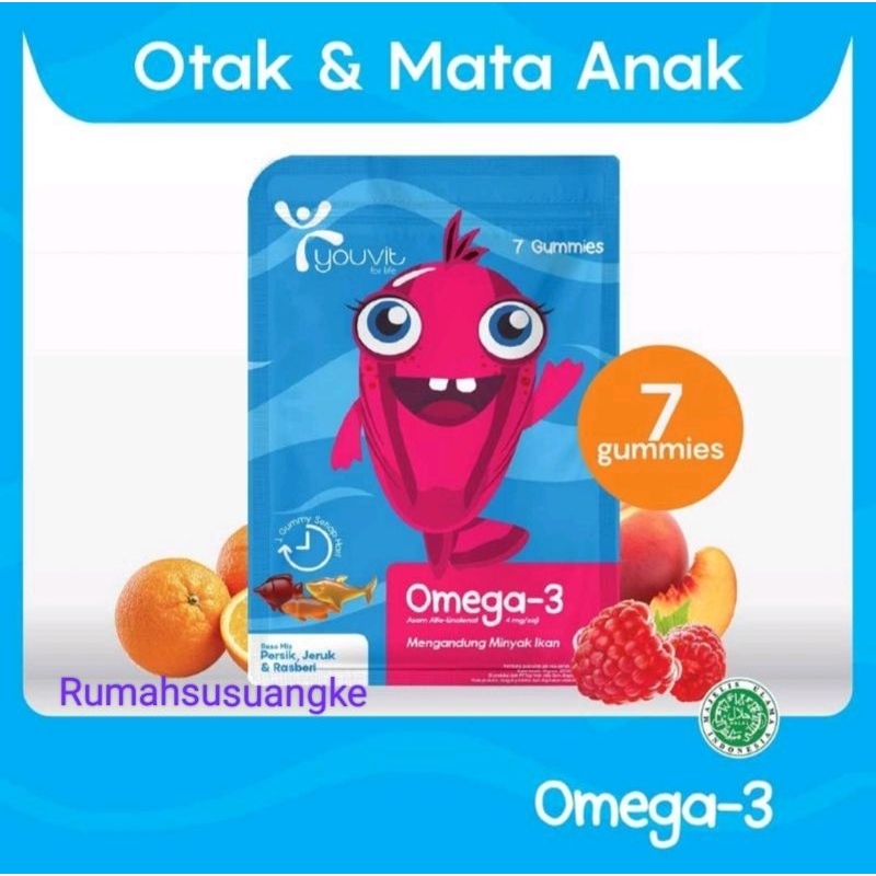 Youvit Omega-3 Anak 7 hari &amp;30 hari mengandung minyak ikan