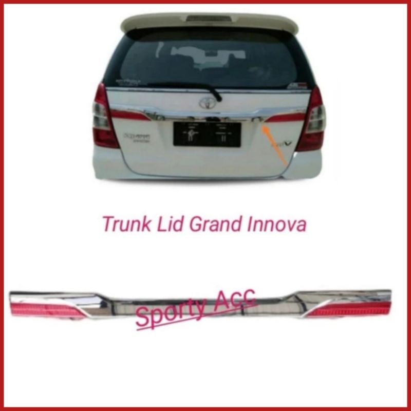 Trunk Lid Mobil Innova 2005-2015 Crome + Reflektor