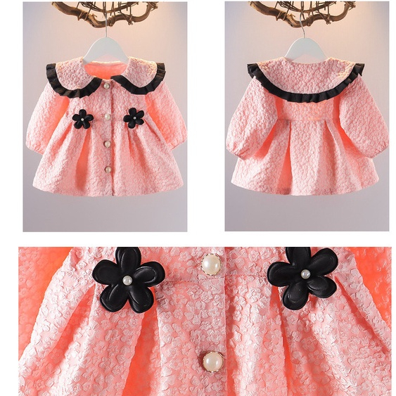 DR100-Dress Gaun Anak Bayi Perempuan Emboss Bellona