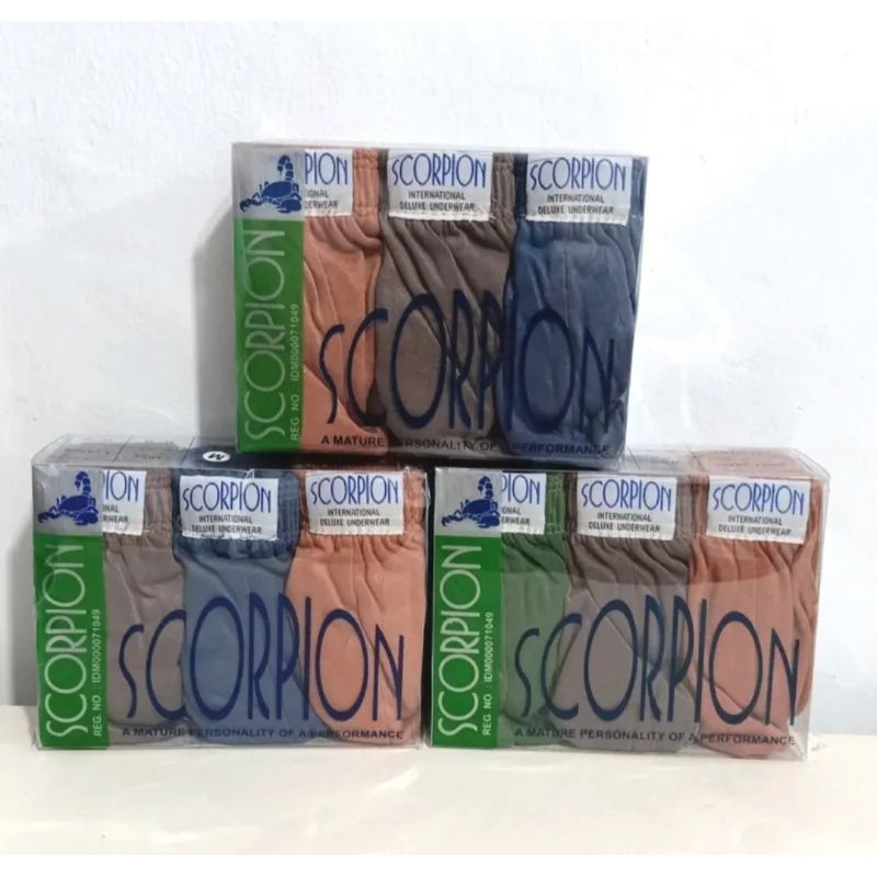 3 Pcs Celana Dalam Pria Dewasa Scorpion
