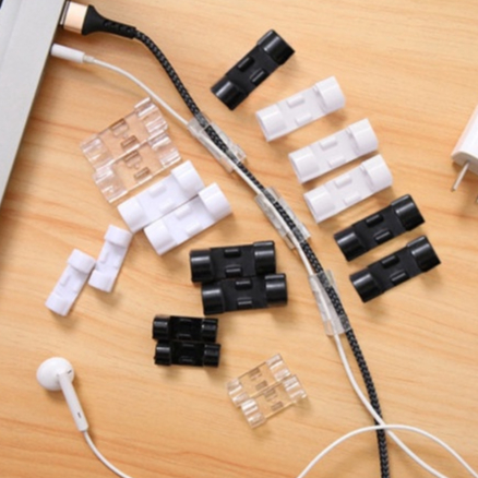 Klip Tempel Kabel Organizer Isi 20pcs / Klip Perapih Kabel / Cable Clip / Clip Kabel Serbaguna