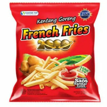 

KENTANG GORENG FRENCH FRIES 16gr SAOS SAMBAL COLEK 1000 2000 ECERAN RENCENG MAKANAN RINGAN CEMILAN ANAK GROSIR MURAH 16 GRAM SIANTAR TOP