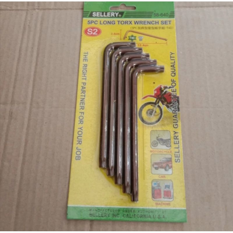 KUNCI L BINTANG T40 SELLERY KUNCI L BINTANG SATUAN T40 SELLERY U.S.A