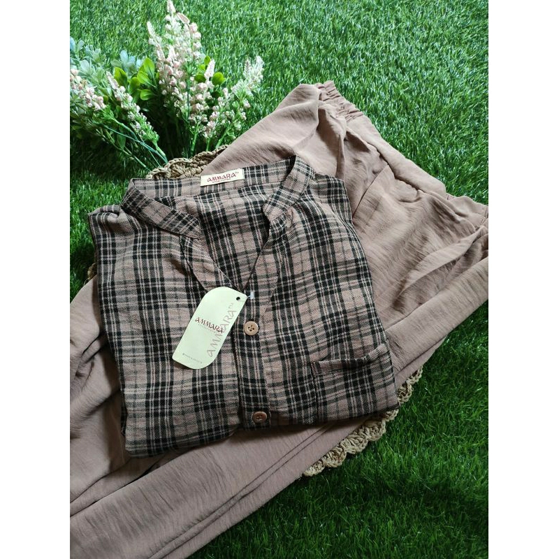 setelan wanita terbaru 2023/oneset botega cringkle/outfit terbaru/korean style/fashion modern/one set kekinian/baju jalan jalan/set crincle airflow/ootd fashion/setcelana panjang-Mocca new