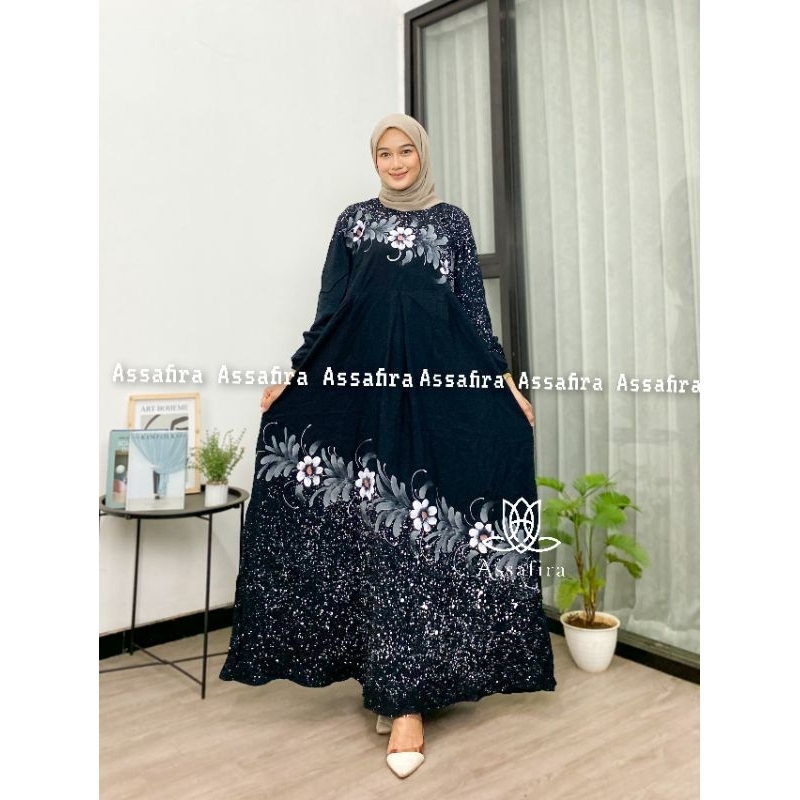 Gamis twill ori rayon candimekar mutiara terbaru terlaris dan kekinian fashion wanita