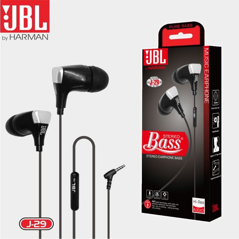 HEADSET JBL J29 STEREO BASS PREMIUM IMPORT HF / EARPHONE J-29 XTRA BASS