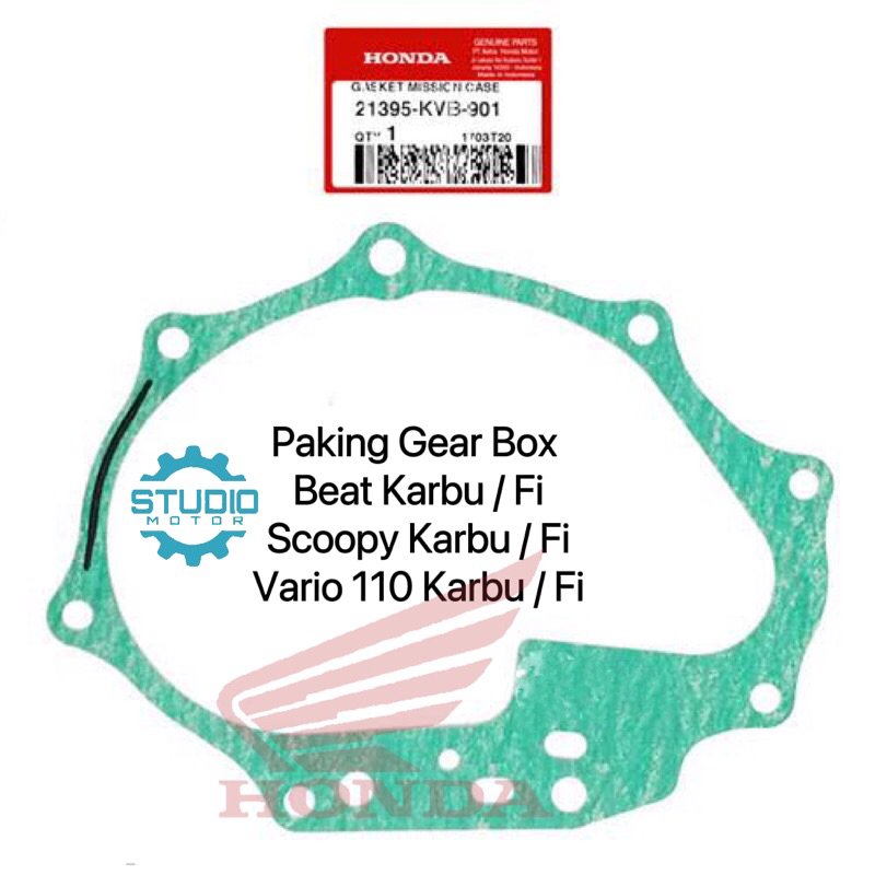 21395KVB901 / 21395K44V80 Perpak Paking Gear Box Gardan Gasket Mission Case Beat Scoopy Vario 110 Karbu / Fi Injeksi original