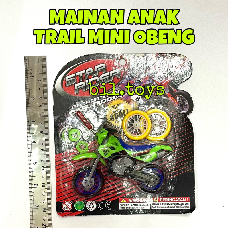 MAINAN ANAK MOTOR TRAIL MINI OBENG MOTOR TRIL OBENG DAN BAN SEREP