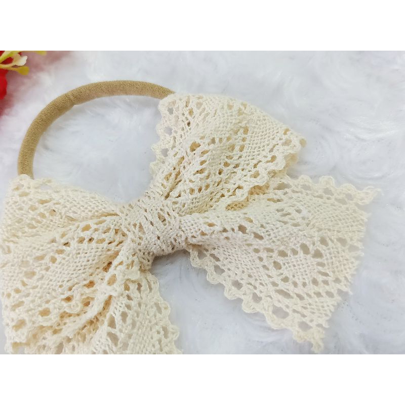 Baby Headband Renda Cream