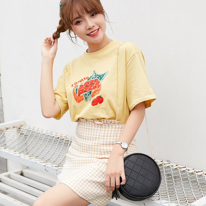 Tas Selempang Wanita Tas Wanita Sling Bag Wanita Bulat Kulit PU Tali Rantai Rumbai COD Azgalery T116