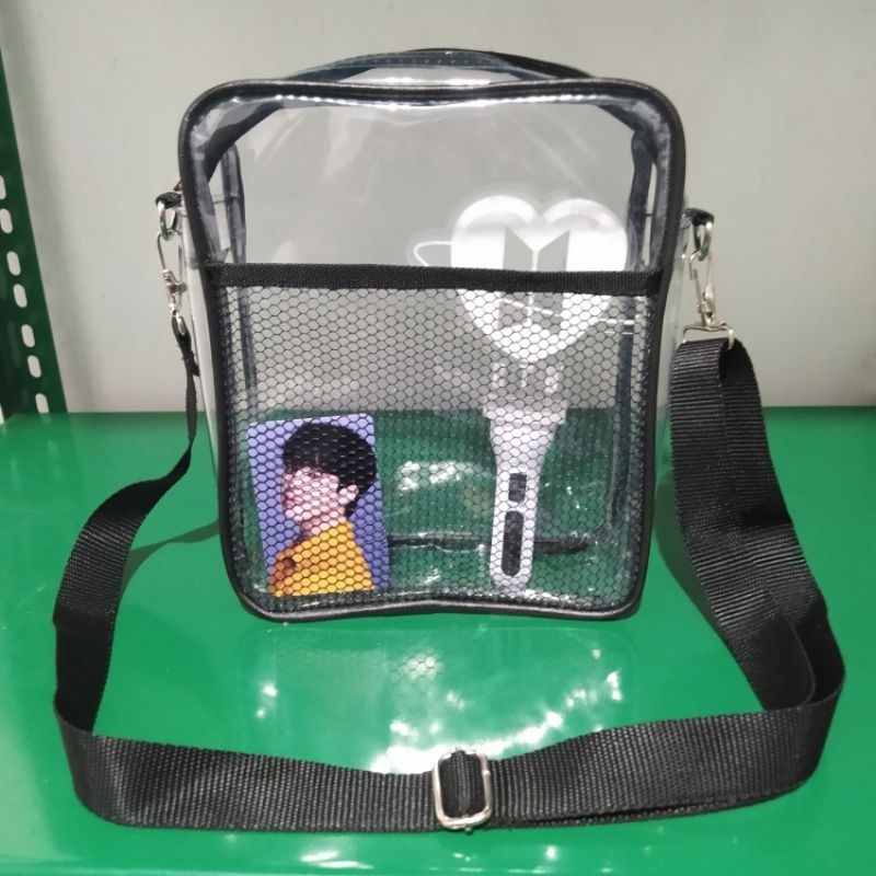 Tas selempang pvc transparan nadira/tas pvc korean style