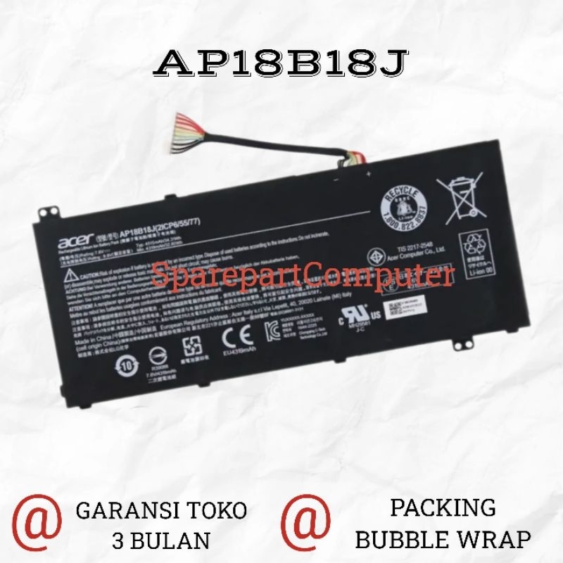 baterai acer aspire 3 a314 a314-32 a314-33 A314-41 AP18B18J