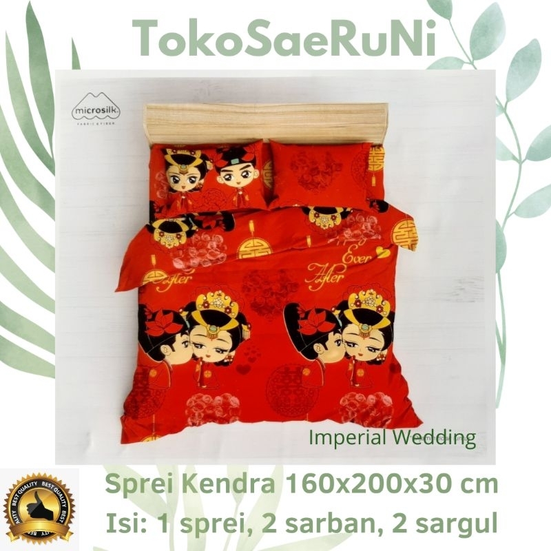 Sprei Kendra 160x200x30 Motif Imperial Wedding