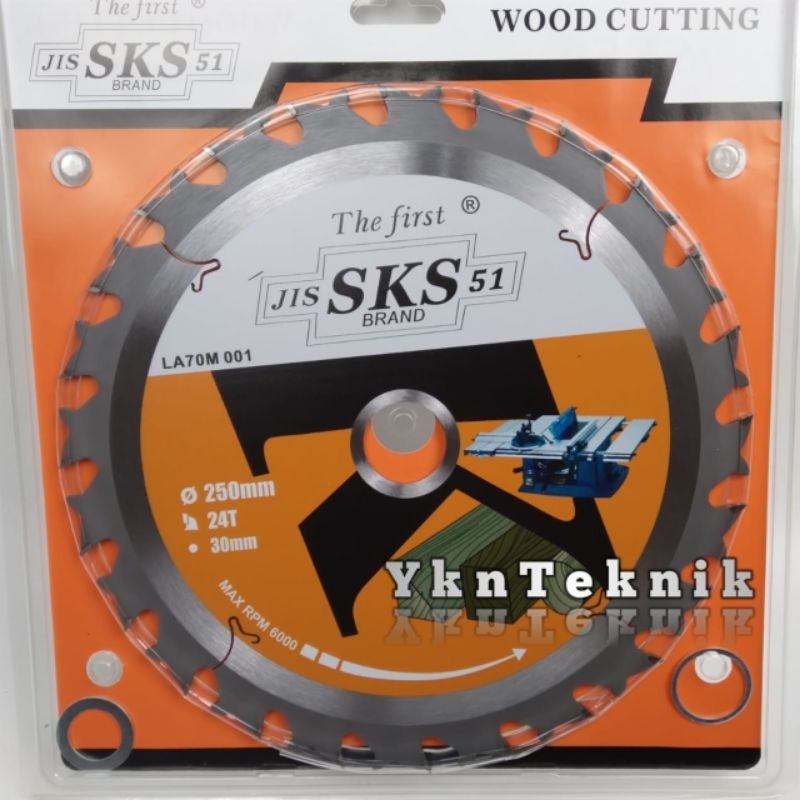 gergaji circular Saw Blade 10 inch 24 T 250mm mata gergaji potong kayu model Tanduk SKS
