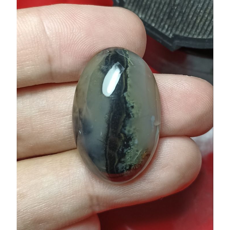 Natural Badar Besi Kebumen bukan Bacan Pirus Pancawarna Lumut