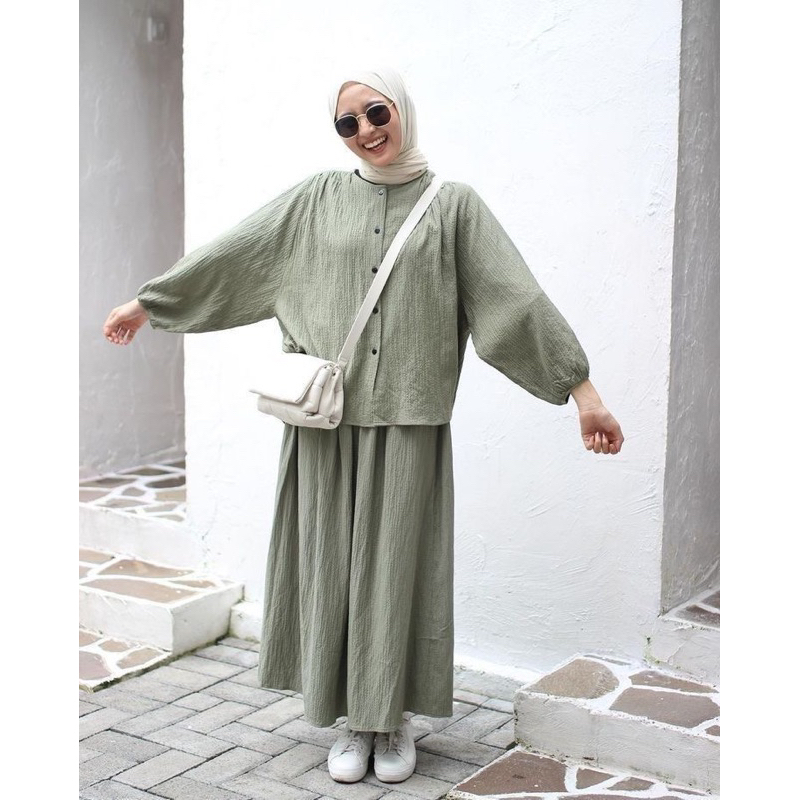 Setelan Maxi Fashion Casual Lengan Panjang / Atasan Tunik Wanita Long / Long Dress Cewek Korea E.38