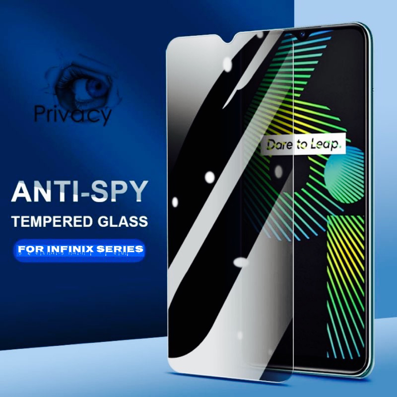 ANTI SPY GLASS Infinix Smart 7 / Smart 6 / Smart 6 HD / Smart 6 Plus / Smart 5 / Smart 4 / Smart 4C / Smart 3 Plus / Smart HD Tempered Glass Anti Spy / Anti Gores Spy / Spy Glass Kaca / Matte Spy / Full Layar