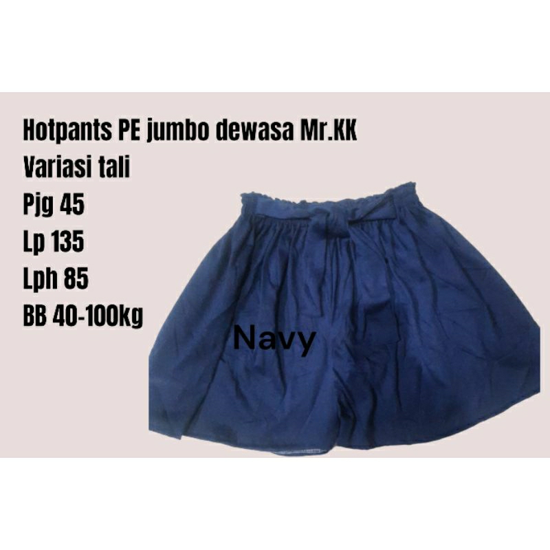 hotpants PE dewasa jumbo variasi tali BB 40-100 KG (paket 3 pcs 47k)